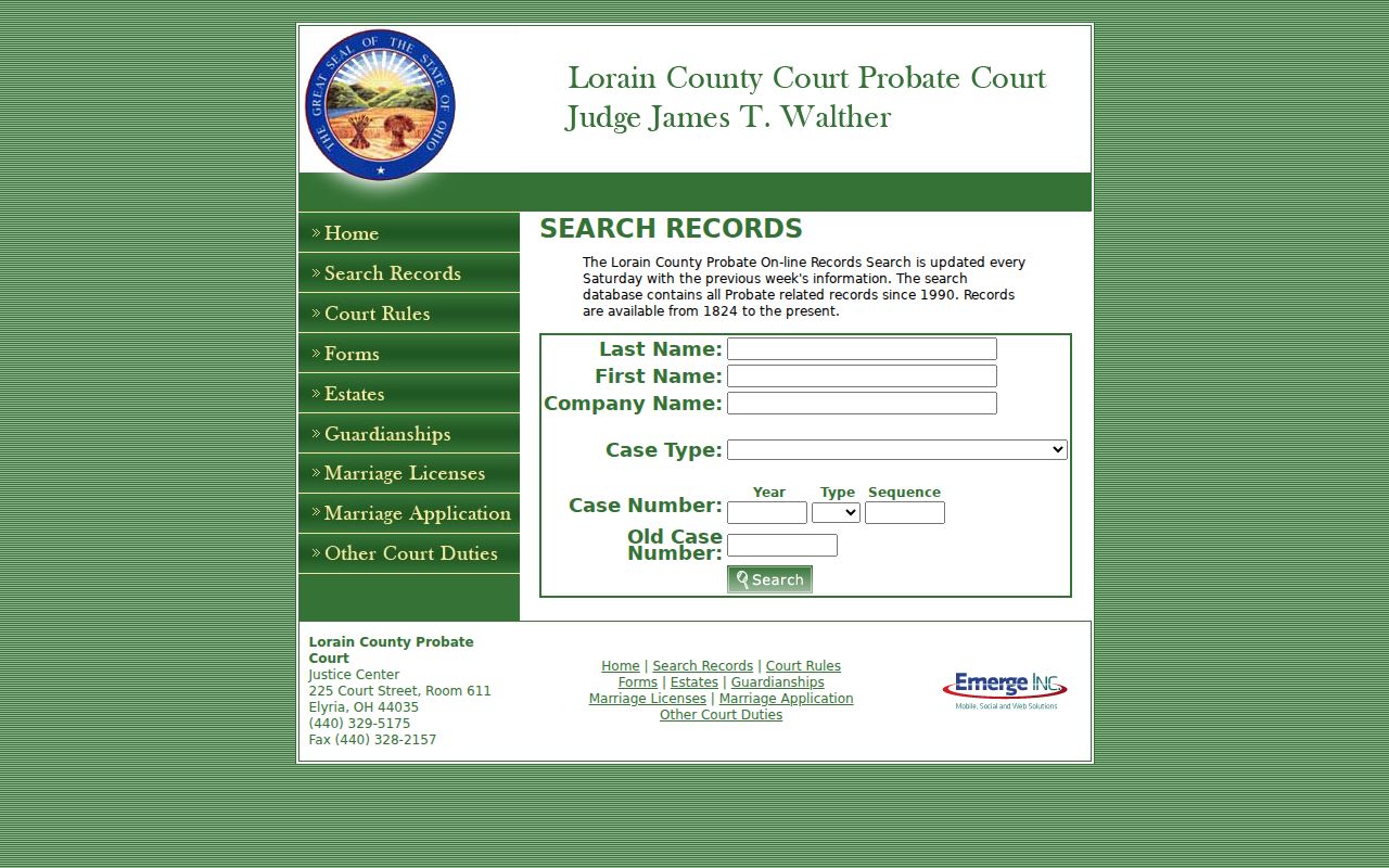 Avon residents directory Lorain County Probate search
