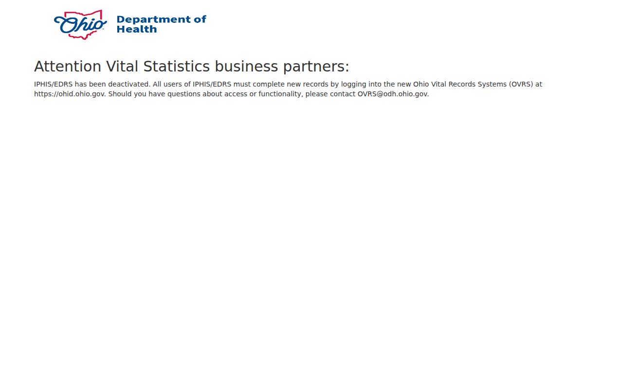 Avon residents directory Ohio Vital Statistics portal