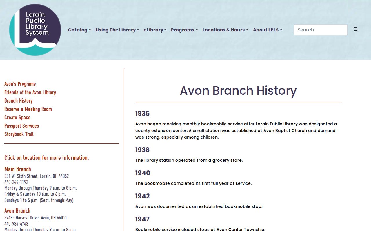 Avon city directory research with Avon Branch history context