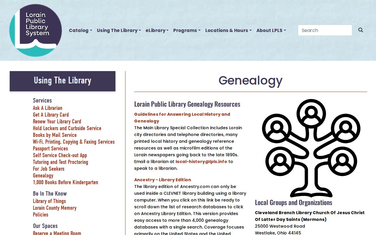Avon city directory research on the LPLS genealogy collection page